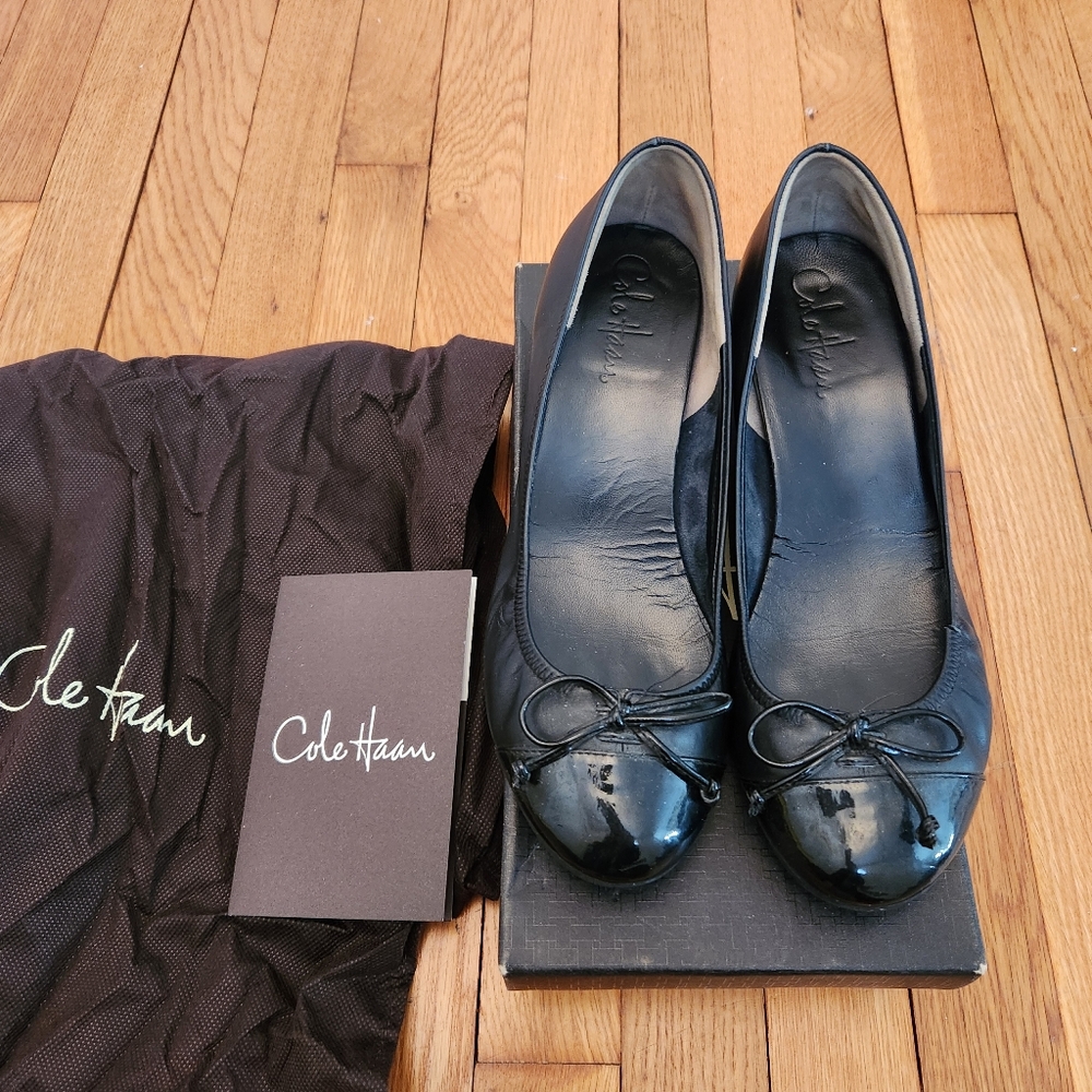 Cole Haan Air Tali Lace Wedge Black Size 7.5 Baller Wedge